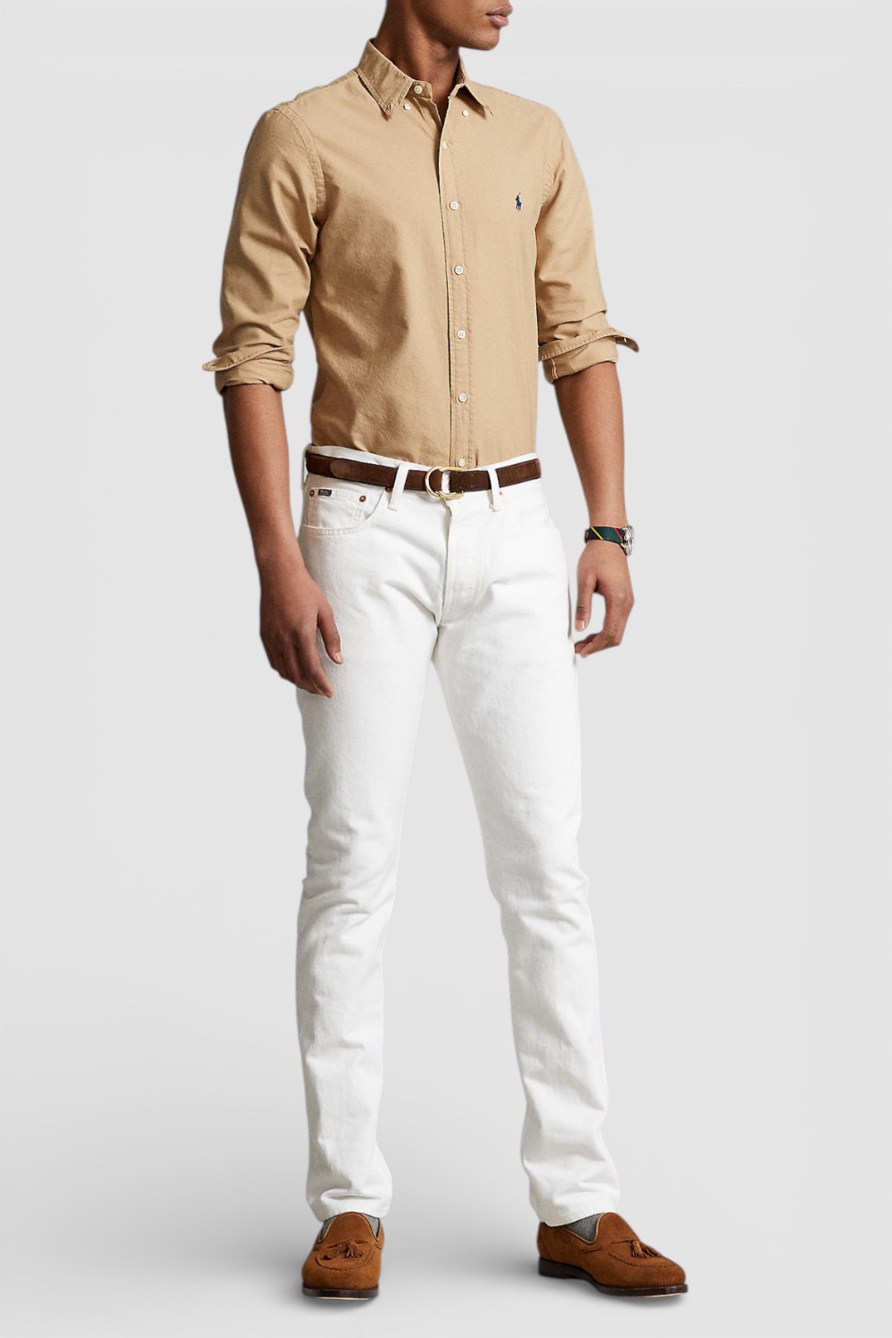 תמונת כל הלוק של חולצה מכופתרת סלים פיט